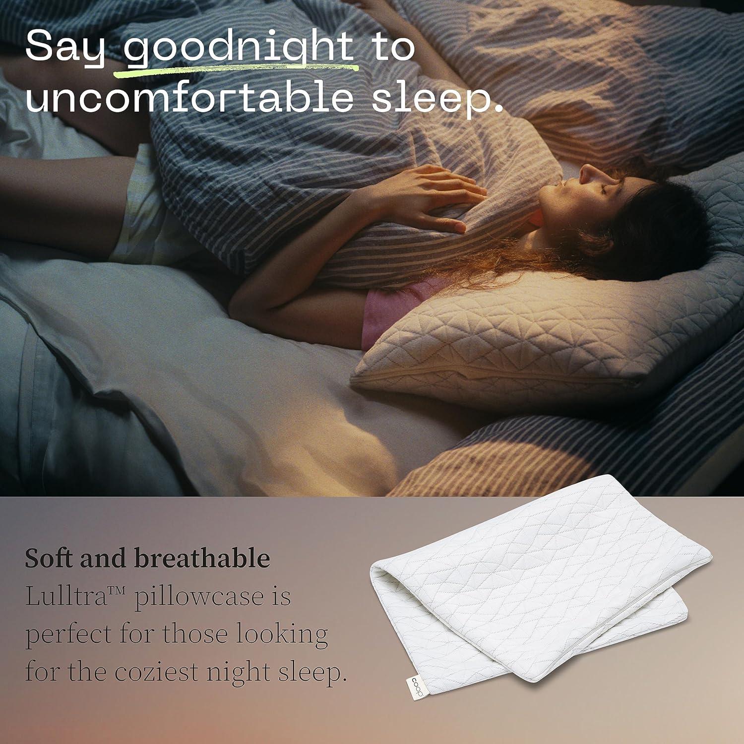 Coop Home Goods - The Original Pillow Cover, King Size Pillow Case for Memory Foam Pillows, Breathable Ultra Soft Lulltra Fabric Cover with Zipper