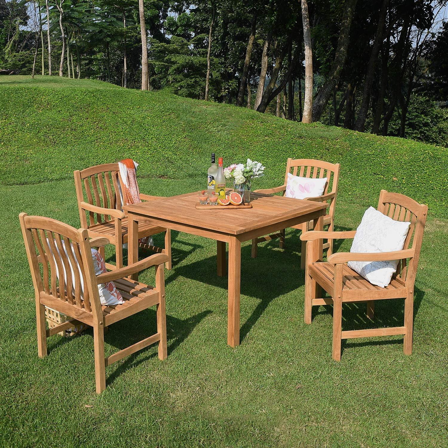 Sherwood Natural Teak Outdoor Dining Armchair