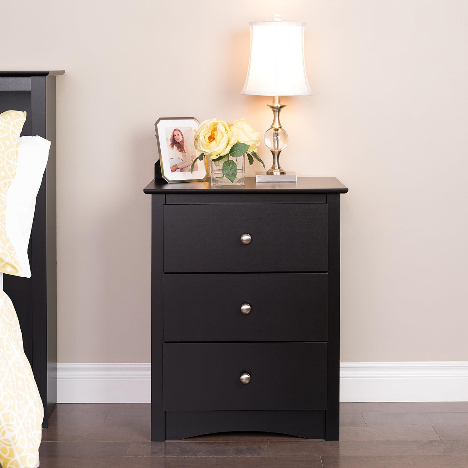 Salt Spring 3 Drawer Tall Nightstand Drifted - Prepac