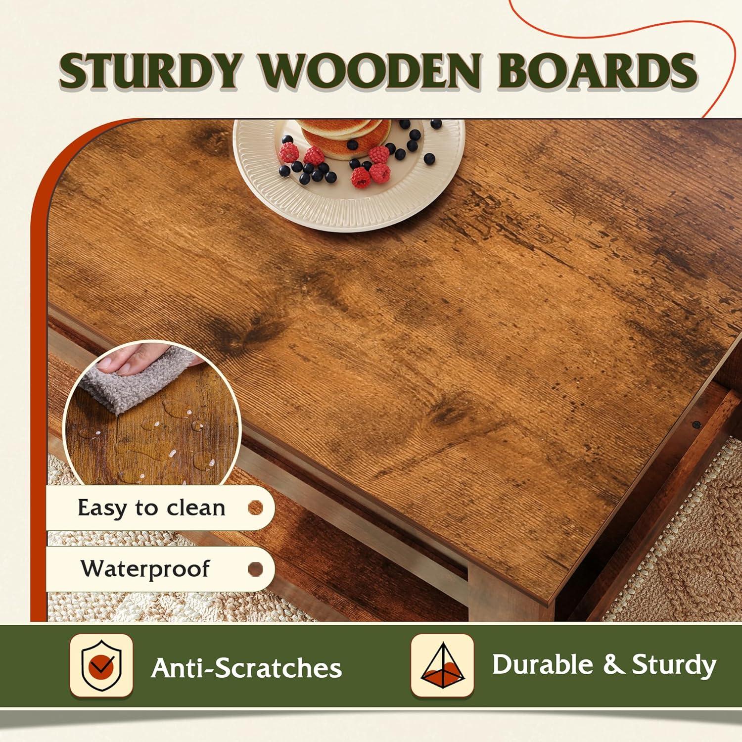 Millwood Pines Coffee Table, 39" Lift Top Coffee Table With Hidden Compartment And Storage Shelf For Living Room