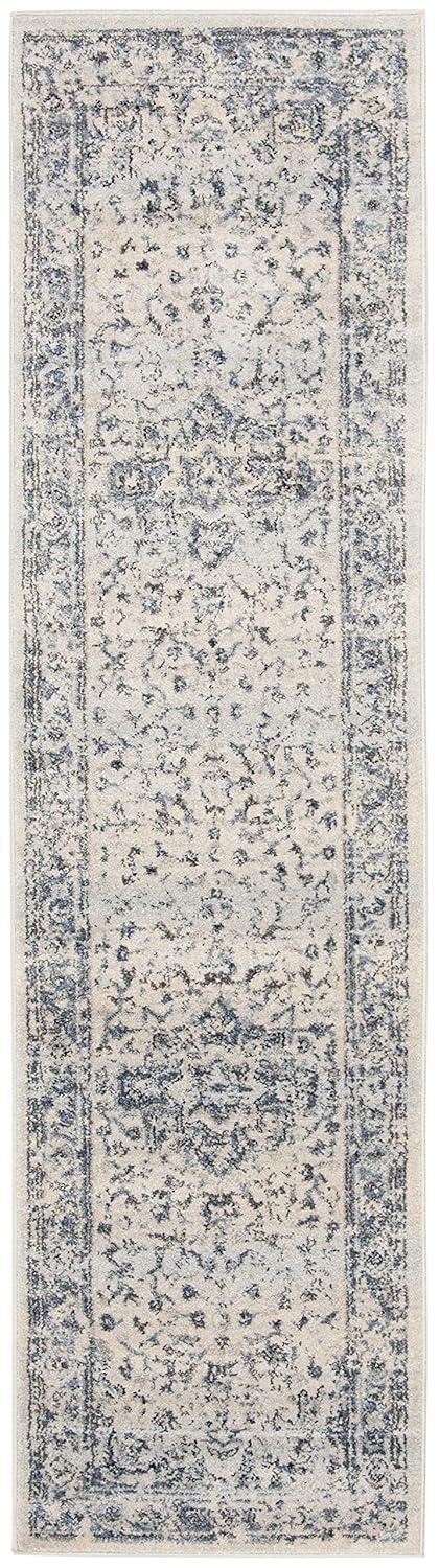 Charleston CHL411 Loomed Indoor Runner Rug - Ivory/Navy - 2'x8' - Safavieh