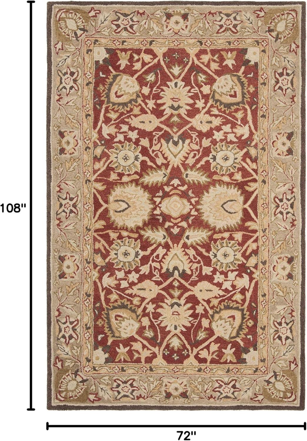 Anatolia AN512 Hand Tufted Indoor Area Rug - Rust/Green - 6'x9' - Safavieh