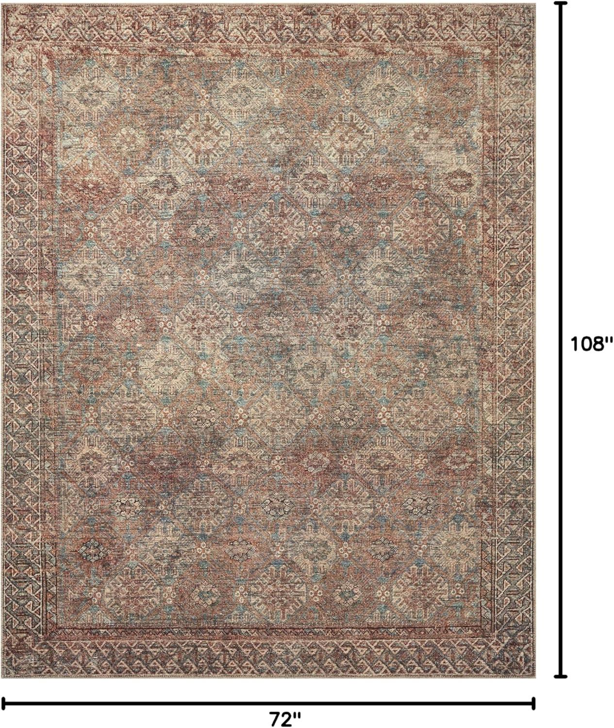 Amber Lewis x Loloi Billie Aqua / Rust Area Rug