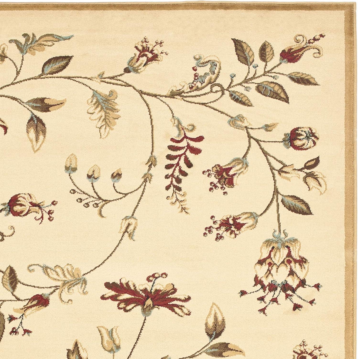 Lyndhurst LNH552 Power Loomed Area Rug - Ivory/Multi - 5'3"x7'6" - Safavieh.