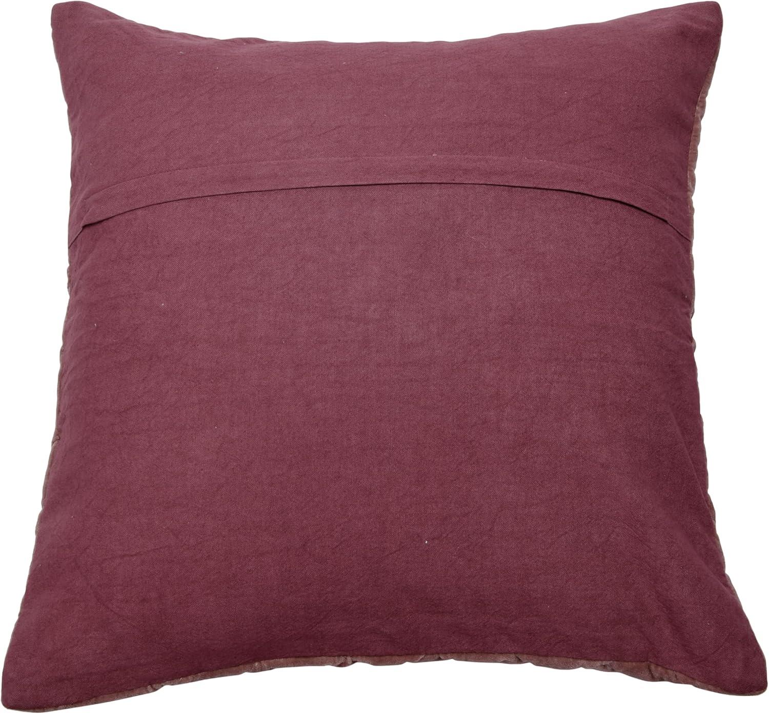 Creative Co-Op 20" Square Quilted Velvet Pillow Cover