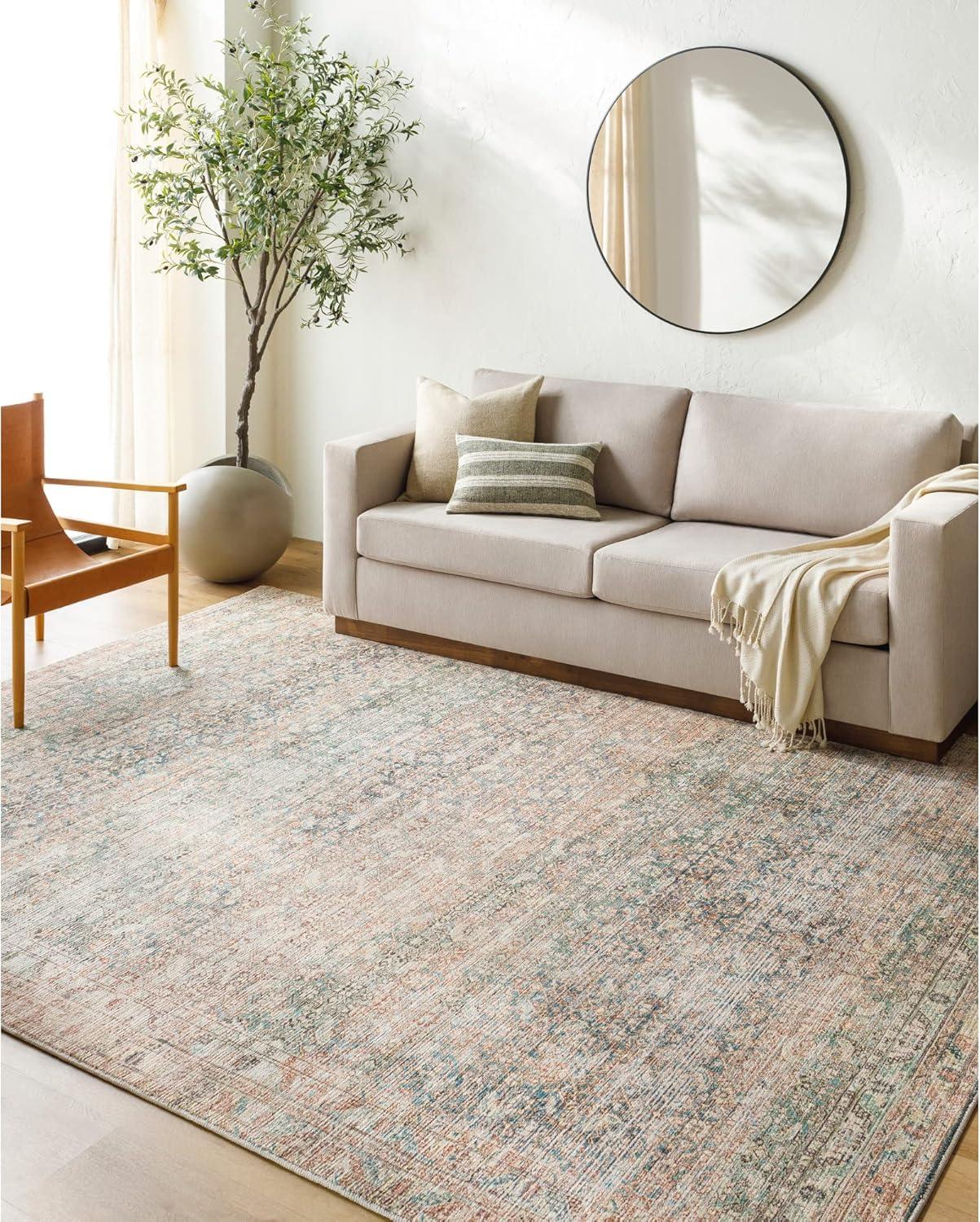 Becki Owens x Livabliss Marlene Vintage Sage/Brown Area Rug