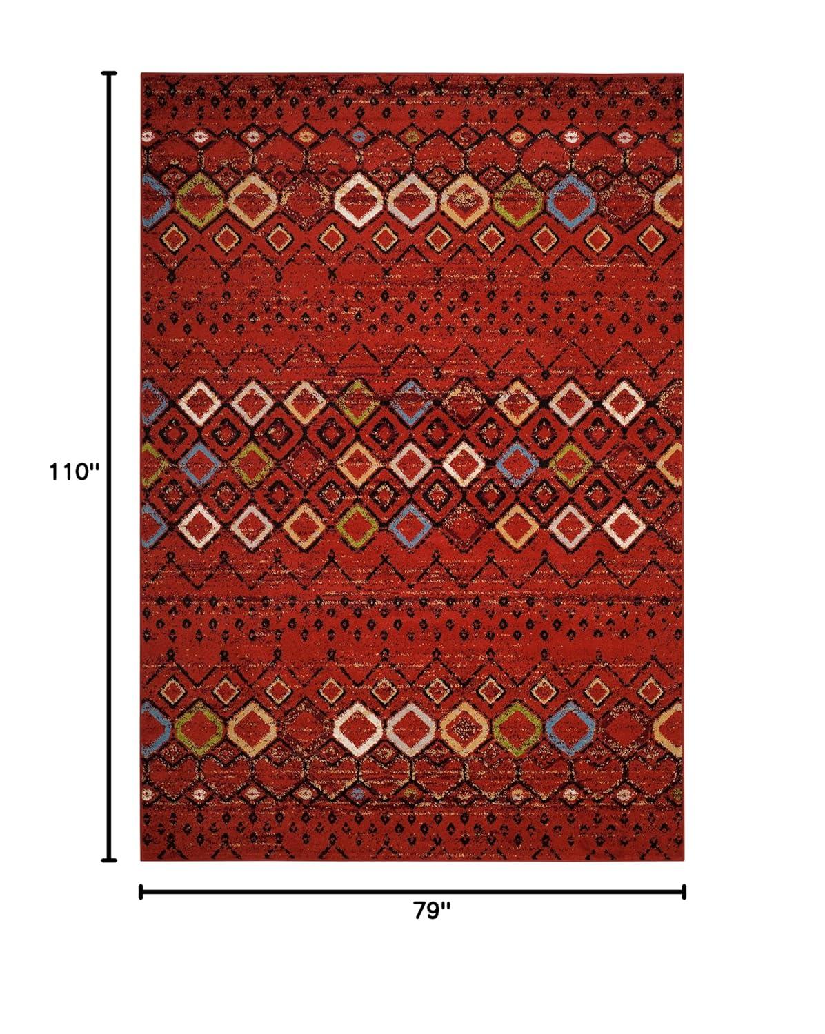 Safavieh Amsterdam Gladwin Geometric Area Rug, Terracotta/Multi, 6'7" x 9'2"