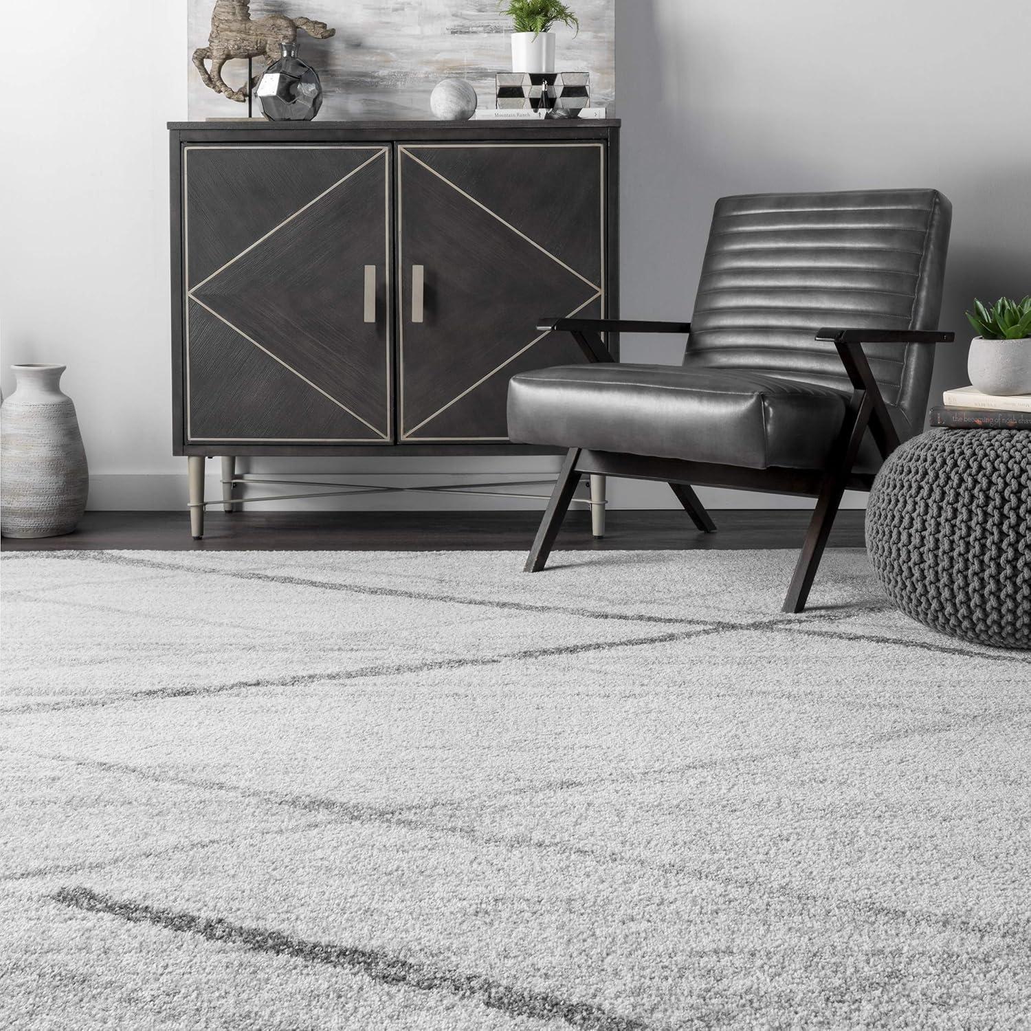 nuLOOM Thigpen Contemporary Area Rug, Grey, 2' 6" x 14'