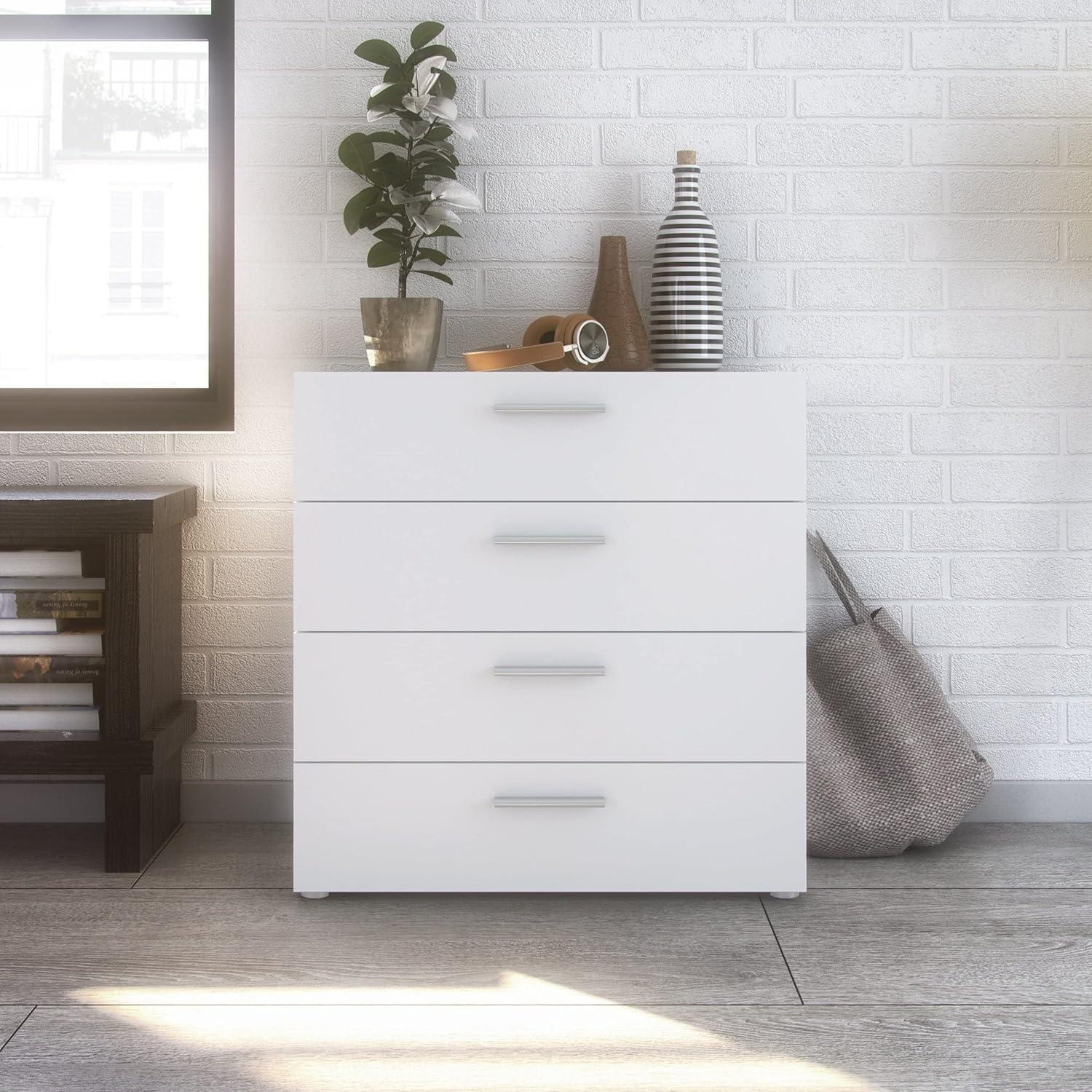 Tvilum Loft 4 Drawer Chest Dresser for Adults, Black Woodgrain