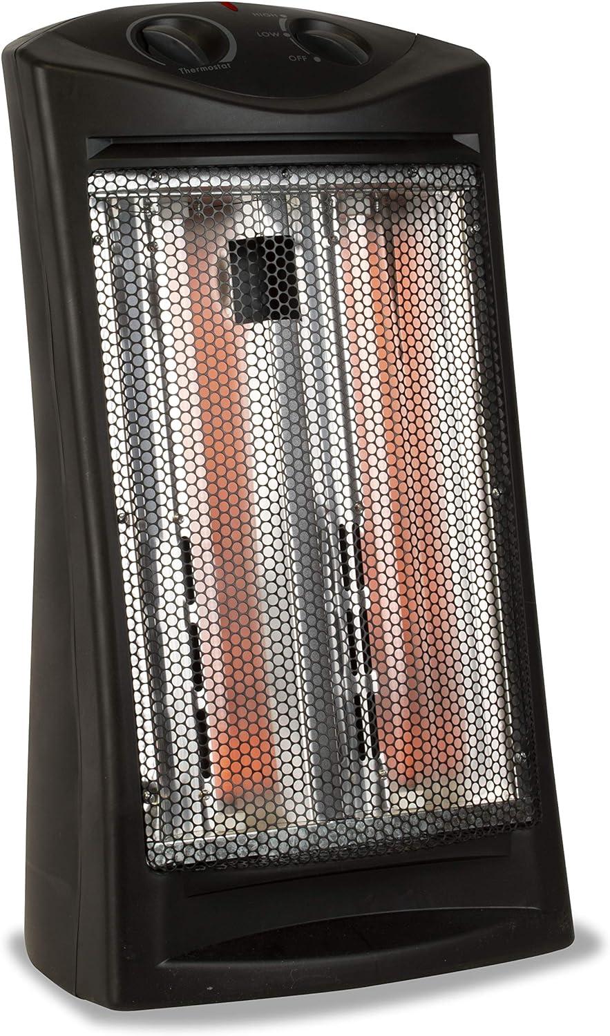 BLACK+DECKER Quartz 1500 Watt Electric Infrared Tower Heater with Manual Control