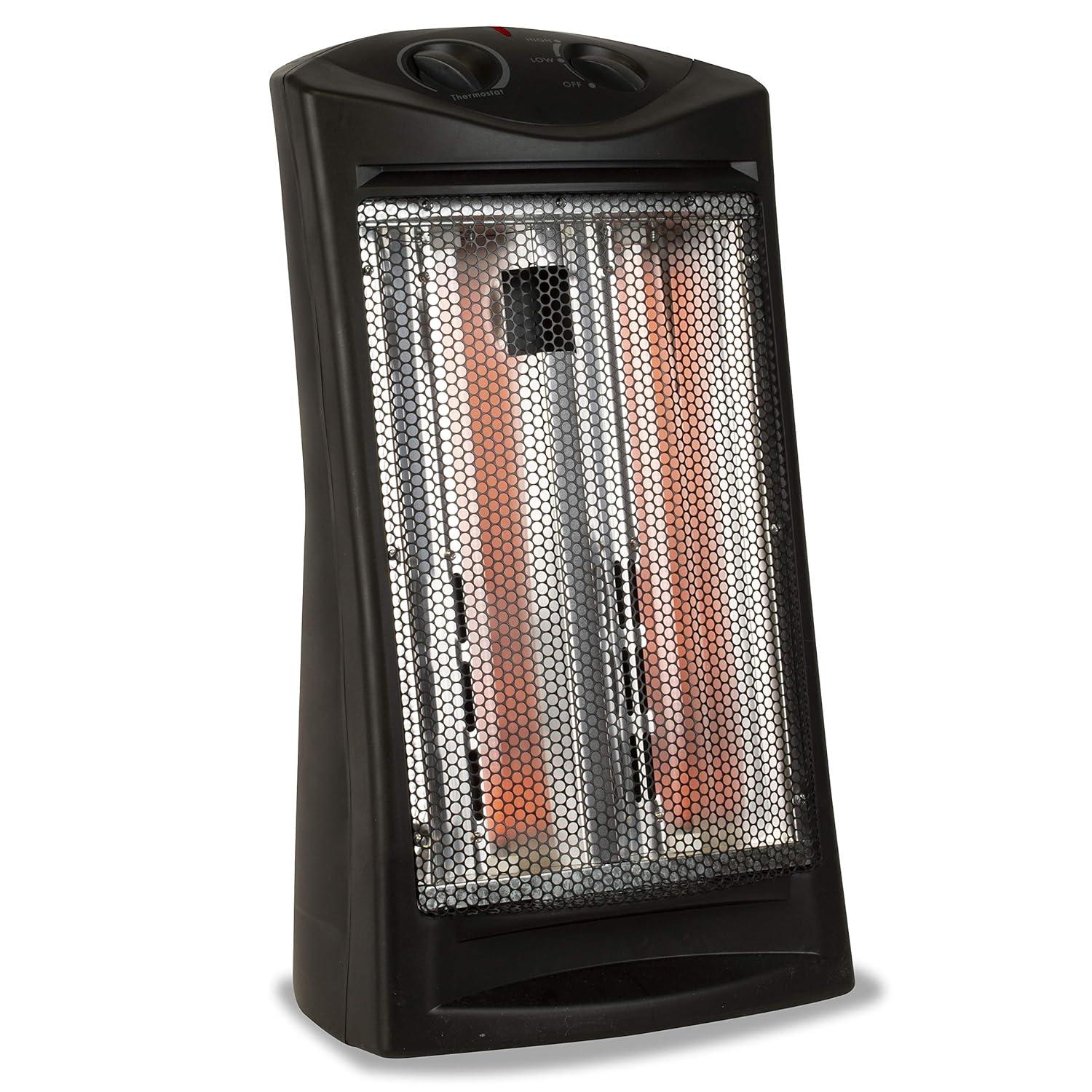BLACK+DECKER Quartz 1500 Watt Electric Infrared Tower Heater with Manual Control