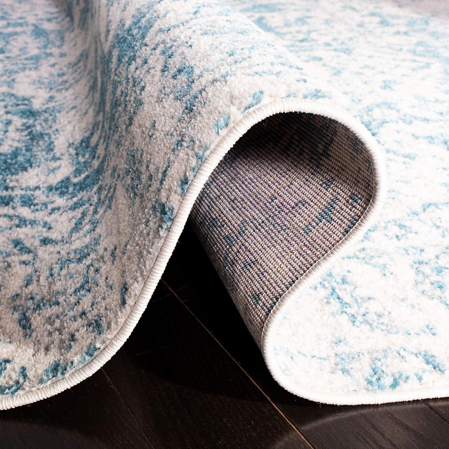 Madison MAD603 Power Loomed Indoor Area Rug - Teal/Ivory - 5'3"x7'6" - Safavieh