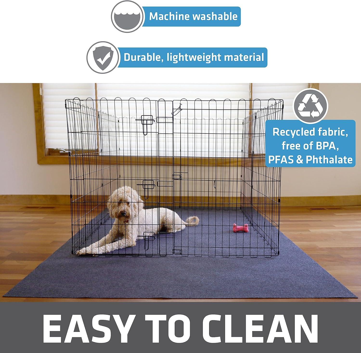 Drymate 60" x 74" Playpen Mat for Cats and Dogs - Charcoal