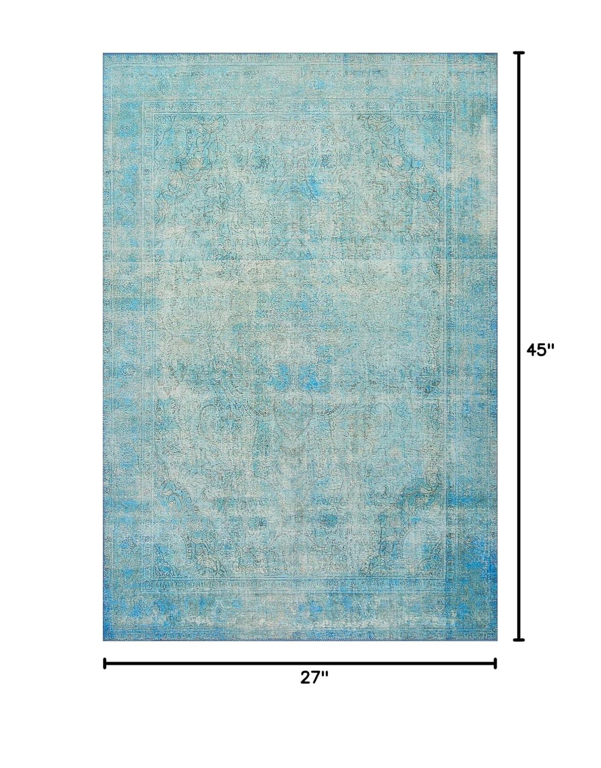 Loloi II Colección Loren LQ-08 Alfombra Aqua Oriental 2'-3" x 3'-9"