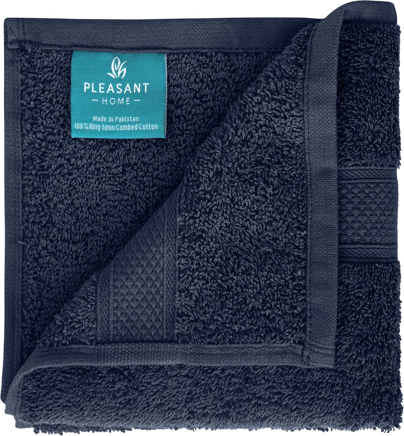 Hand Towels - 6-Pack, Softest 100% Cotton by California Design Den - Navy Blue, Six-Pcs Hand Towels