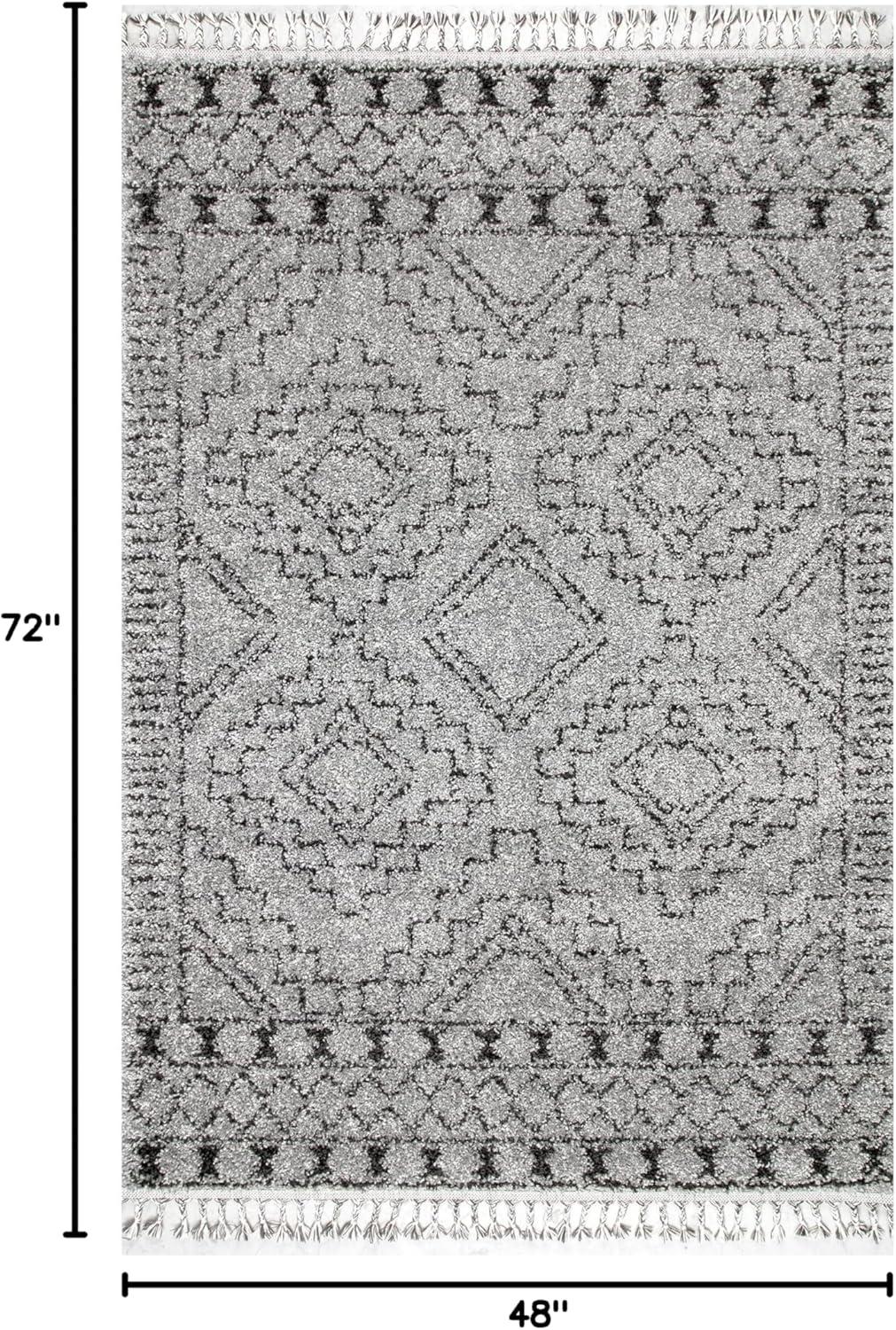 Nuloom Vasiliki Moroccan Global Tassel Indoor Area Rug