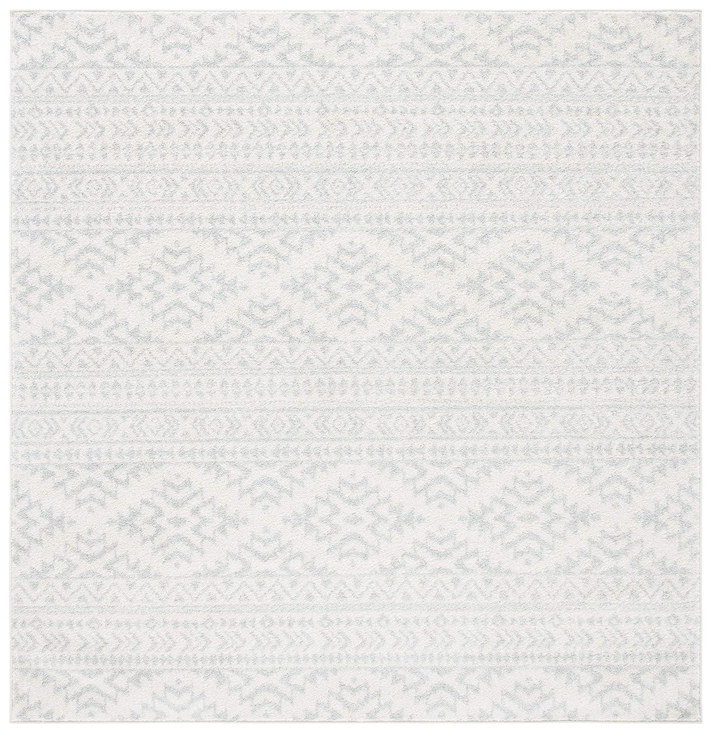 Tulum TUL272 Power Loomed Indoor Accent Rug - Ivory/Light Grey - 3'x3' - Safavieh