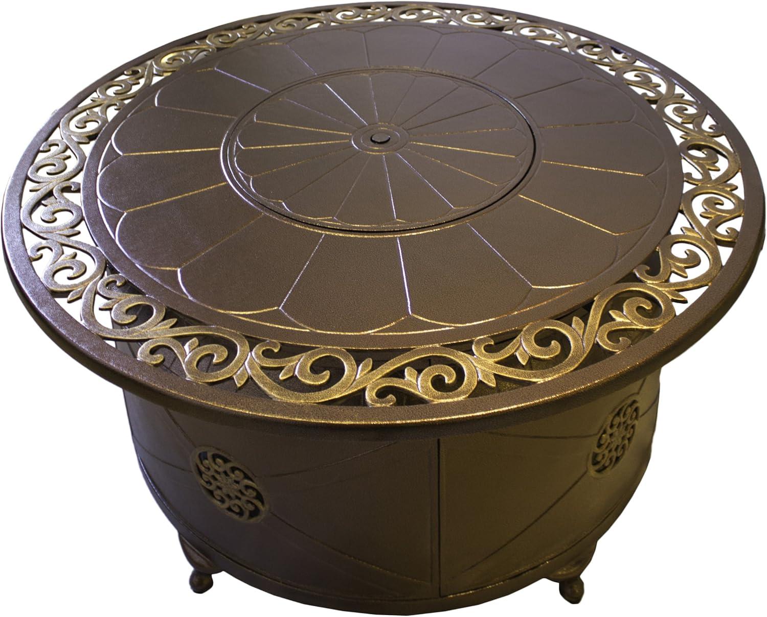 Ebern Designs Sorrels Aluminum Propane Fire Pit Table