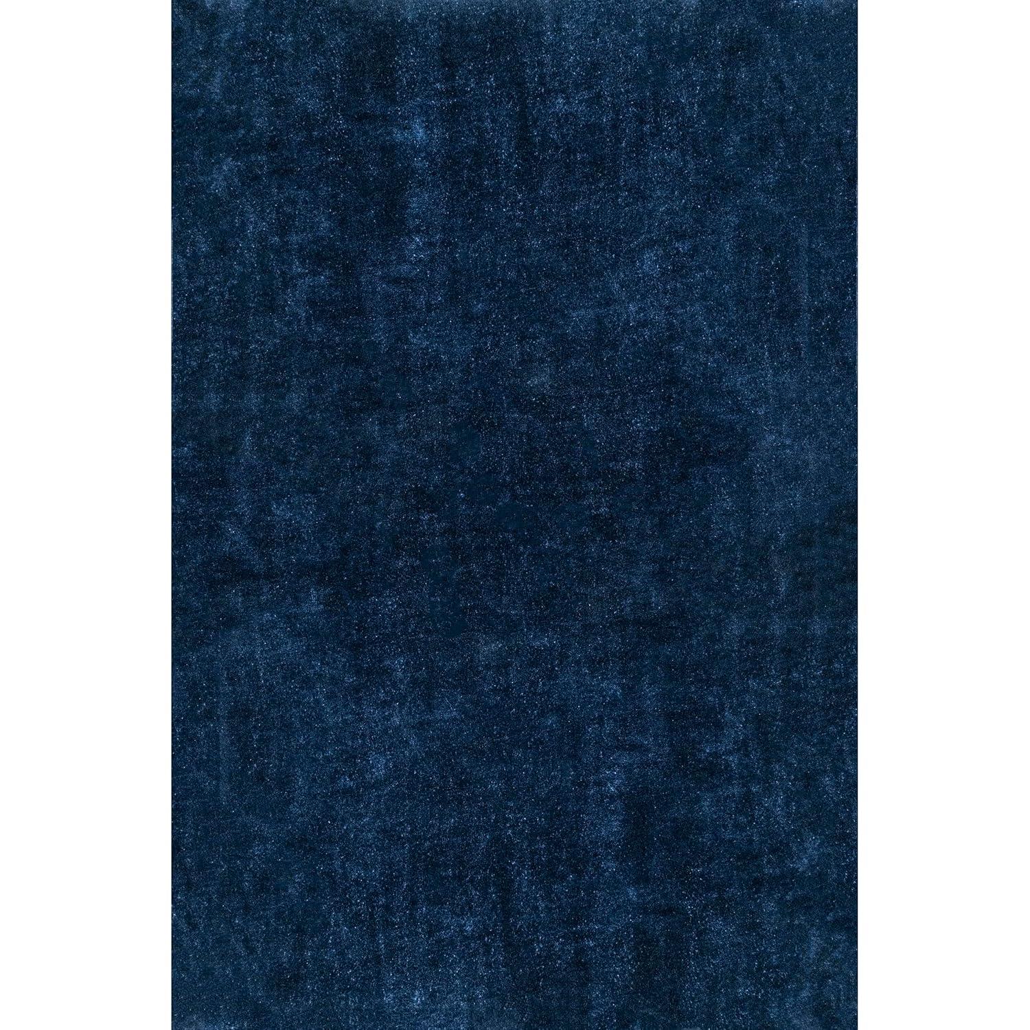 Nuloom Loni Cozy Plush Solid Pet Friendly Premium Machine Washable Shag Area Rug, 4' x 6', Navy