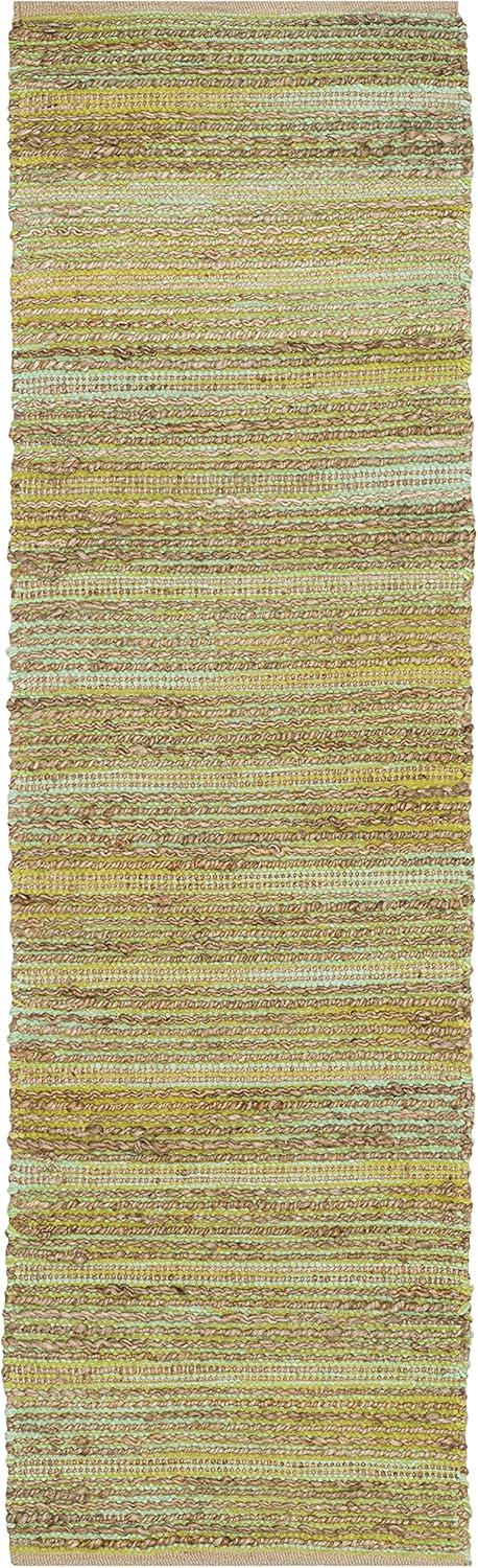 Cape Cod CAP851 Woven Indoor Runner Rug - Green - 2'3"x8' - Safavieh