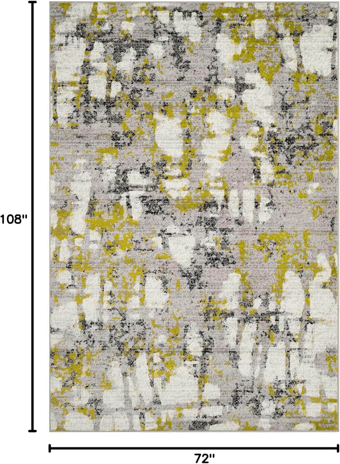 SAFAVIEH Skyler Langston Distressed Area Rug, Grey/Pink, 6' x 9'