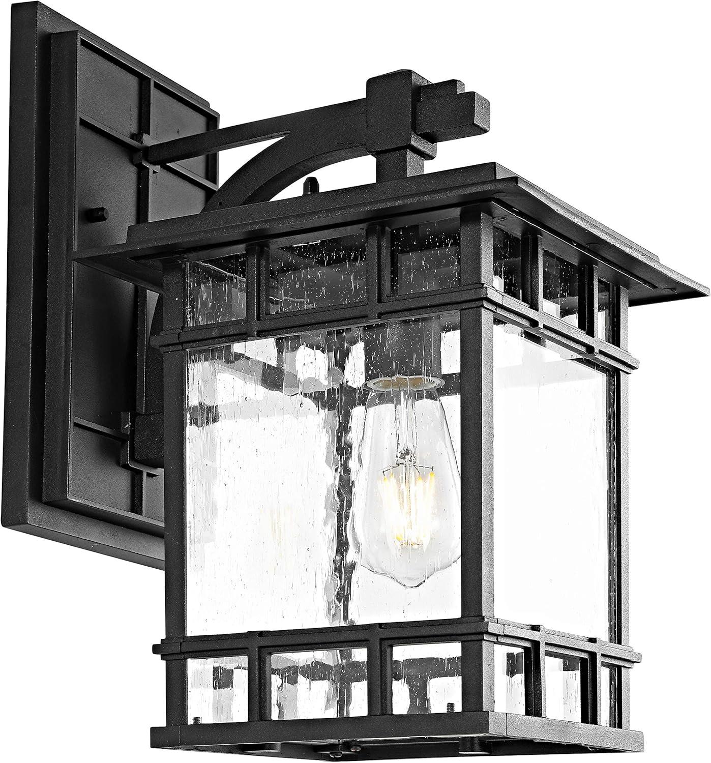 Rolran Outdoor Wall Lantern - Black - Safavieh