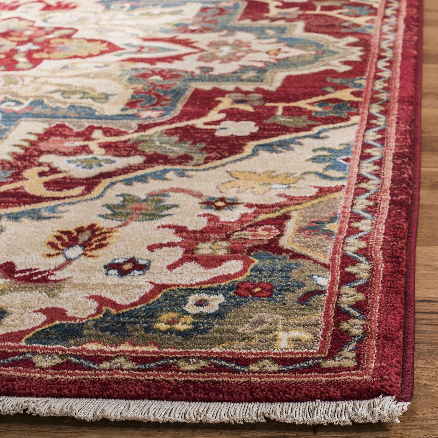 Kashan KSN304 Power Loomed Area Rug - Red/Beige - 6'7"x9' - Safavieh.