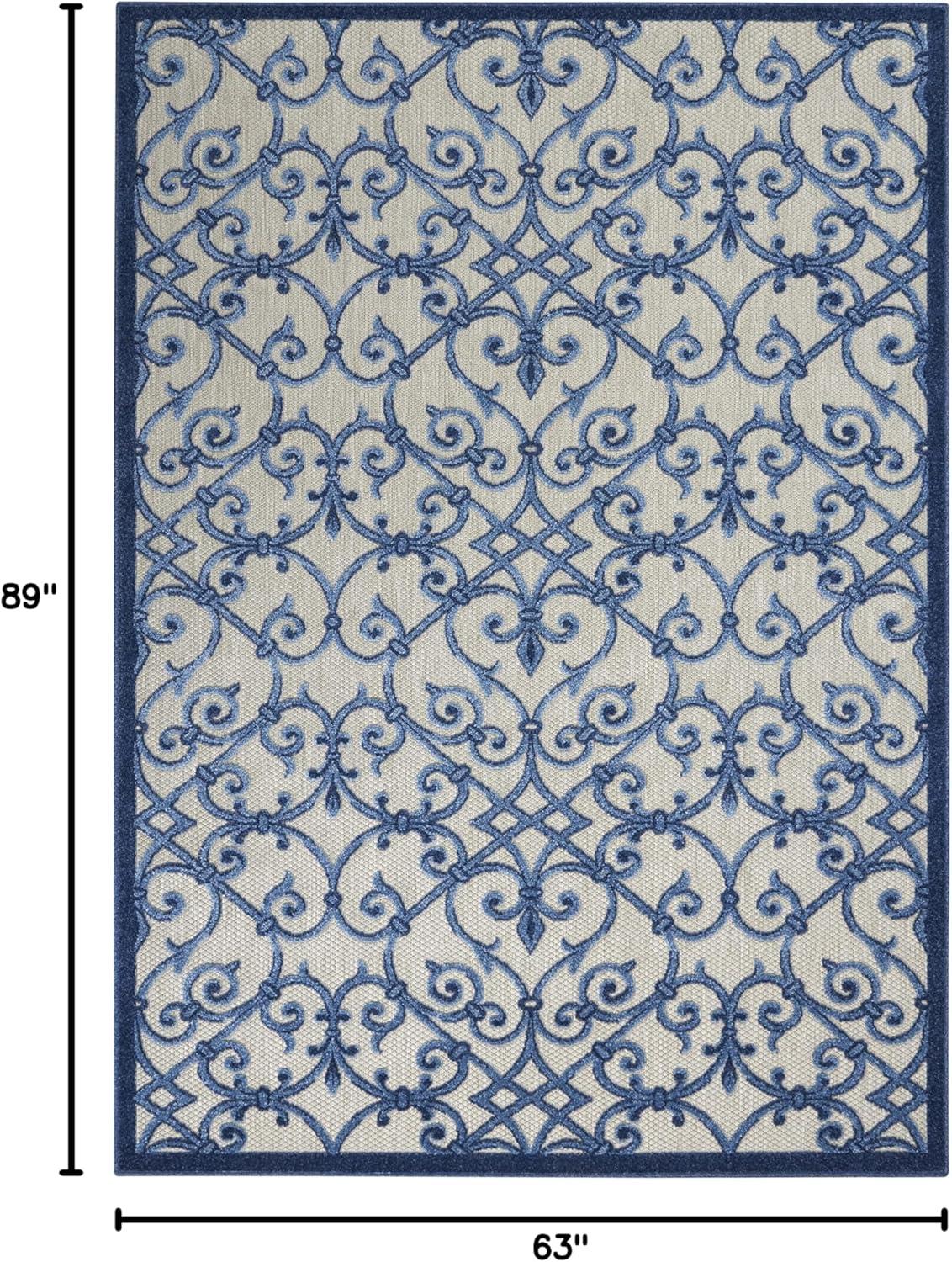 Nourison Aloha Contemporary Scroll Outdoor Rug