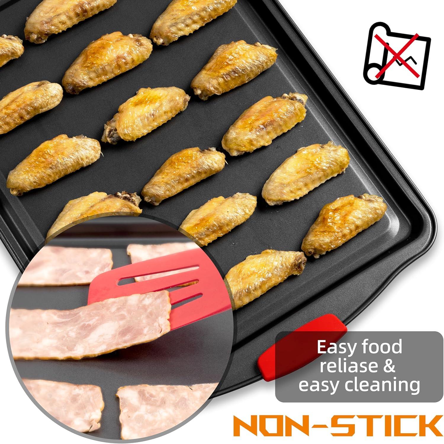 Lifemaster Lifemaster Non-Stick Steel 2 Piece Baking Sheet Set