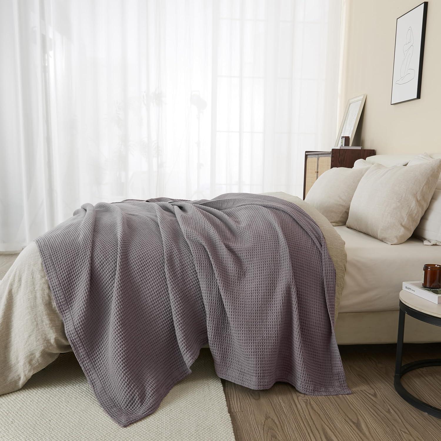 FreshFolds 100% Cotton Waffle Weave Blanket