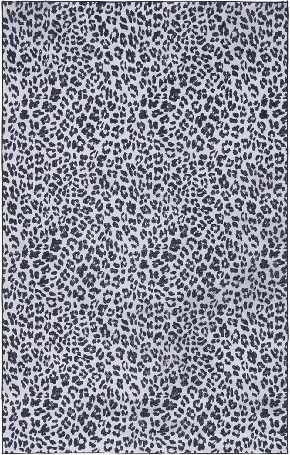 Faux Hide FAH505 Power Loomed Machine Washable Indoor Area Rug - Ivory/Black - 5'x8' - Safavieh