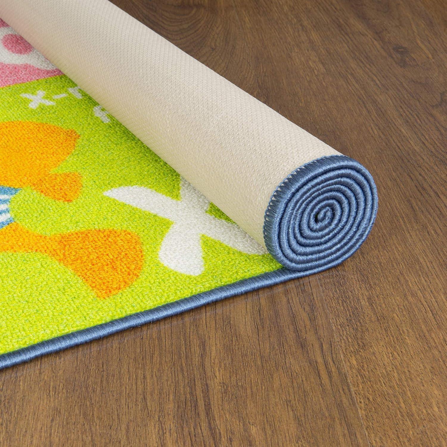 KC CUBS Boy & Girl Kids ABC Alphabet Animal Educational Learning & Fun Game Play Area Non Slip Nursery Bedroom Classroom Rug Carpet, 3' 3" x 4' 11"