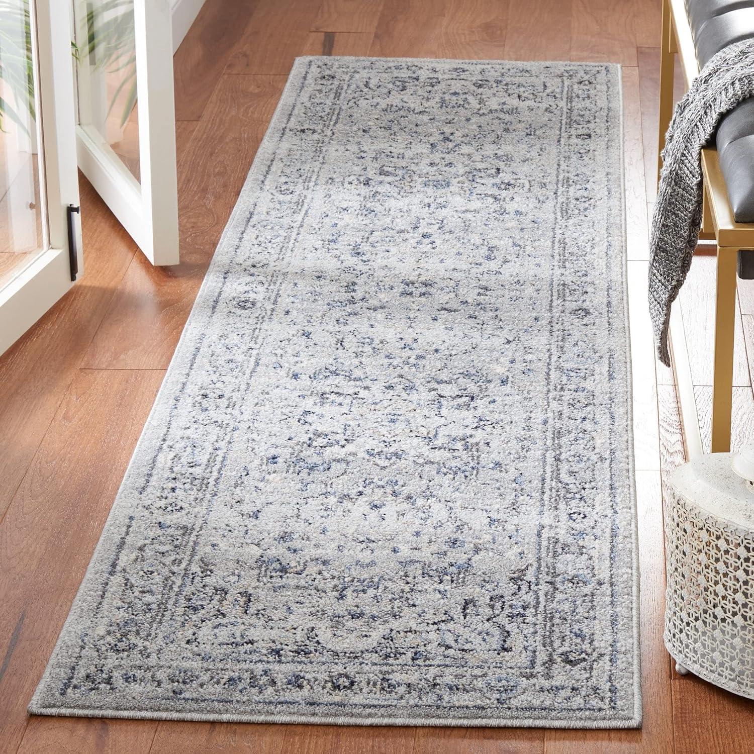 Charleston CHL411 Loomed Indoor Area Rug - Grey/Dark Grey - 5'3"x7'6" - Safavieh