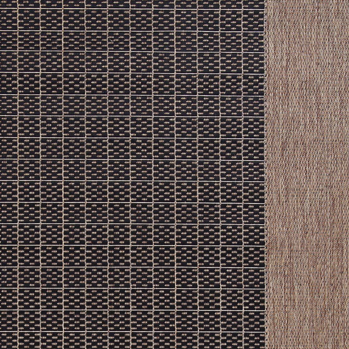 Recife Black and Cocoa Synthetic Rectangular Rug