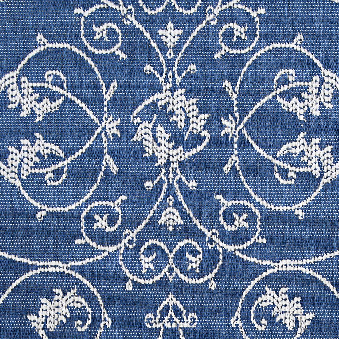 Couristan Recife Veranda Indoor / Outdoor Area Rug, Ivory- Indigo Blue, 3'9" x 5'5"