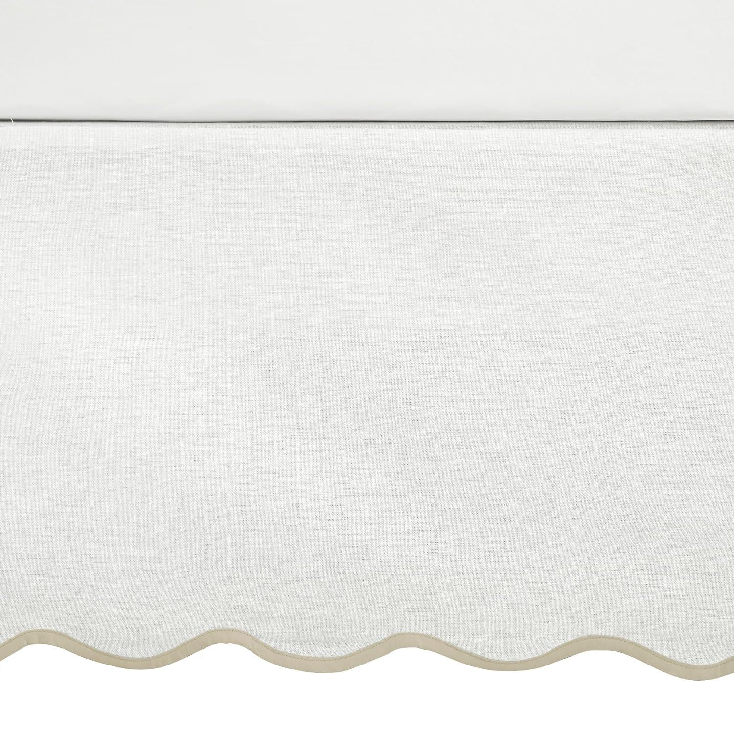 Coastal Chic Scallop Wrap Around Bed Skirt