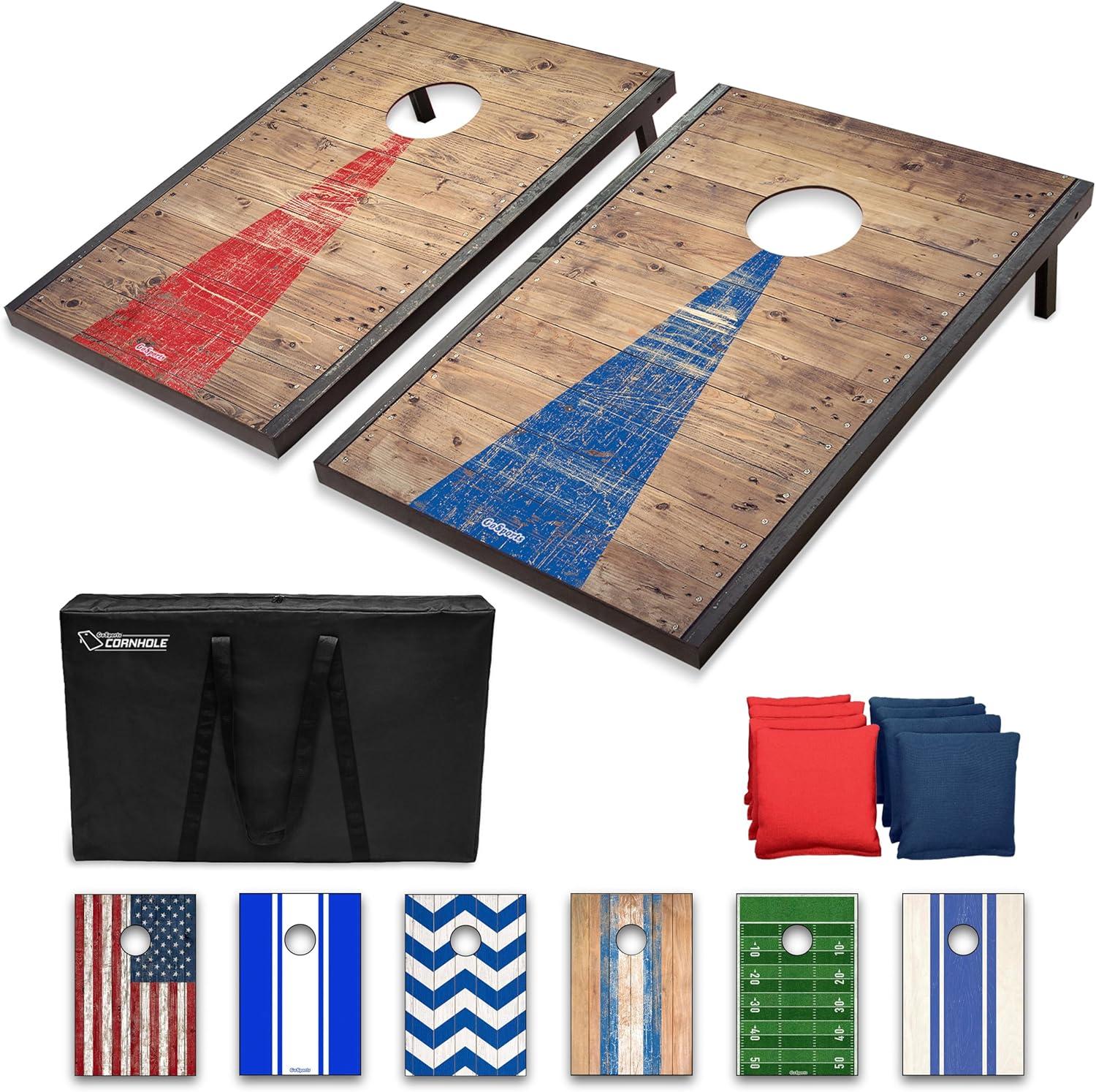 GoSports Steel Graphic Cornhole Set