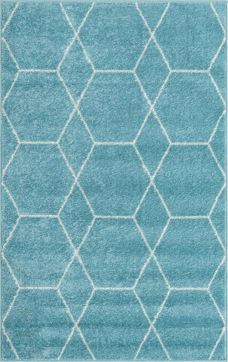 Unique Loom Trellis Frieze Geometric Trellis Indoor Woven Area Rug