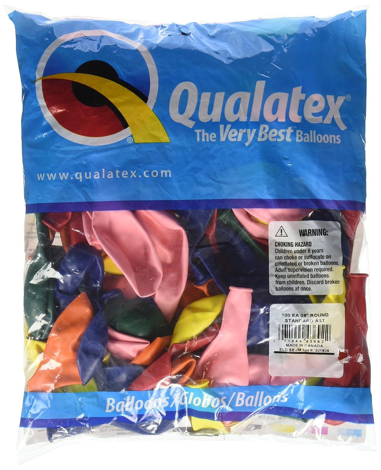 Qualatex 1.5" Assorted Colors Balloons, 100 Count