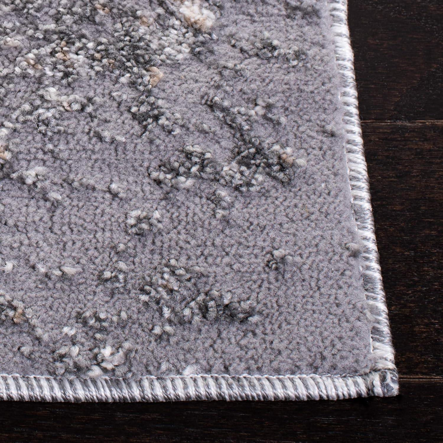 Aston ASN705 Power Loomed Indoor Area Rug - Grey/Ivory - 9'x12' - Safavieh