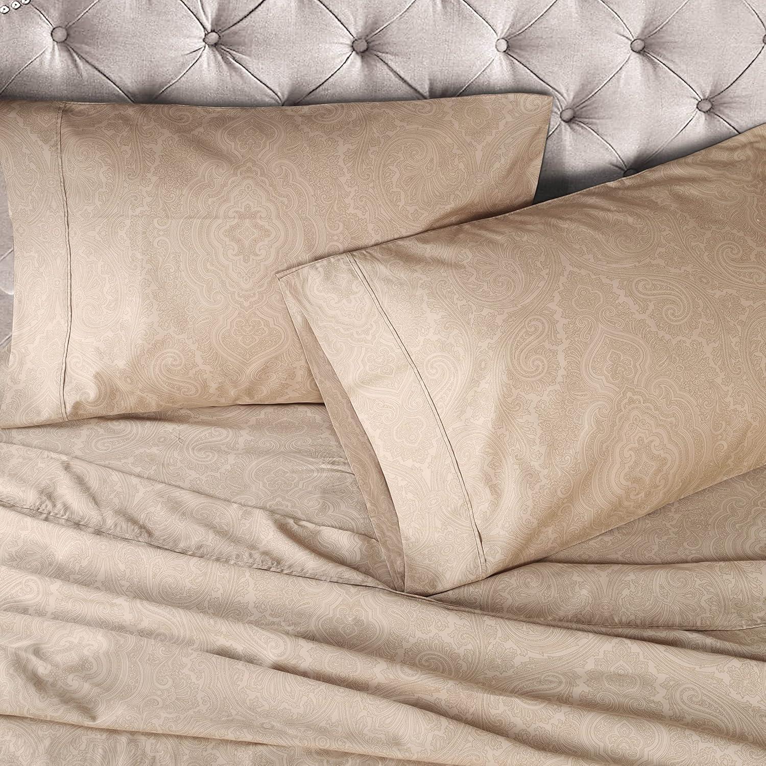 Superior Classic Paisley 600 Thread Count Cotton Blend Sateen Sheet Set