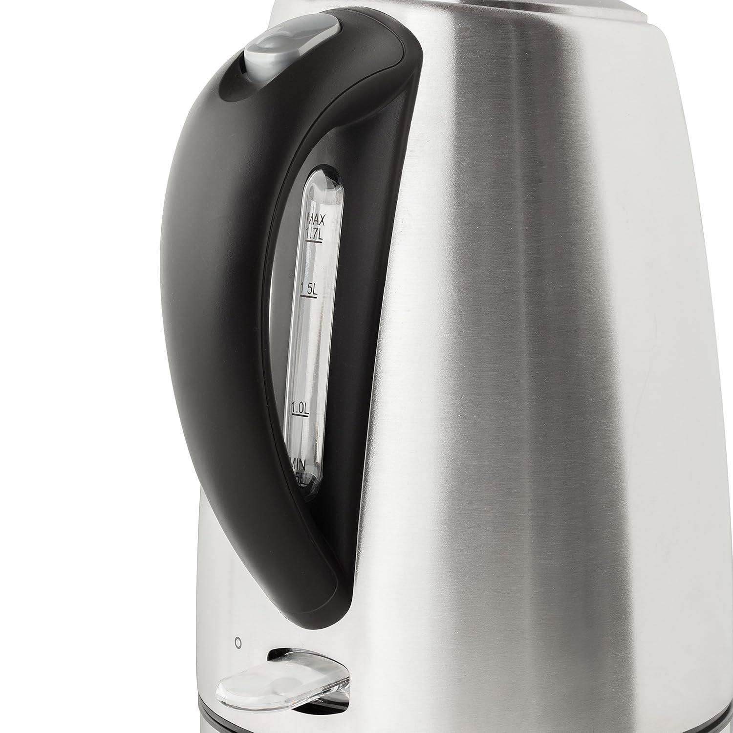 Brushed Stainless Steel 1.8 qt Cordless Electric Kettle