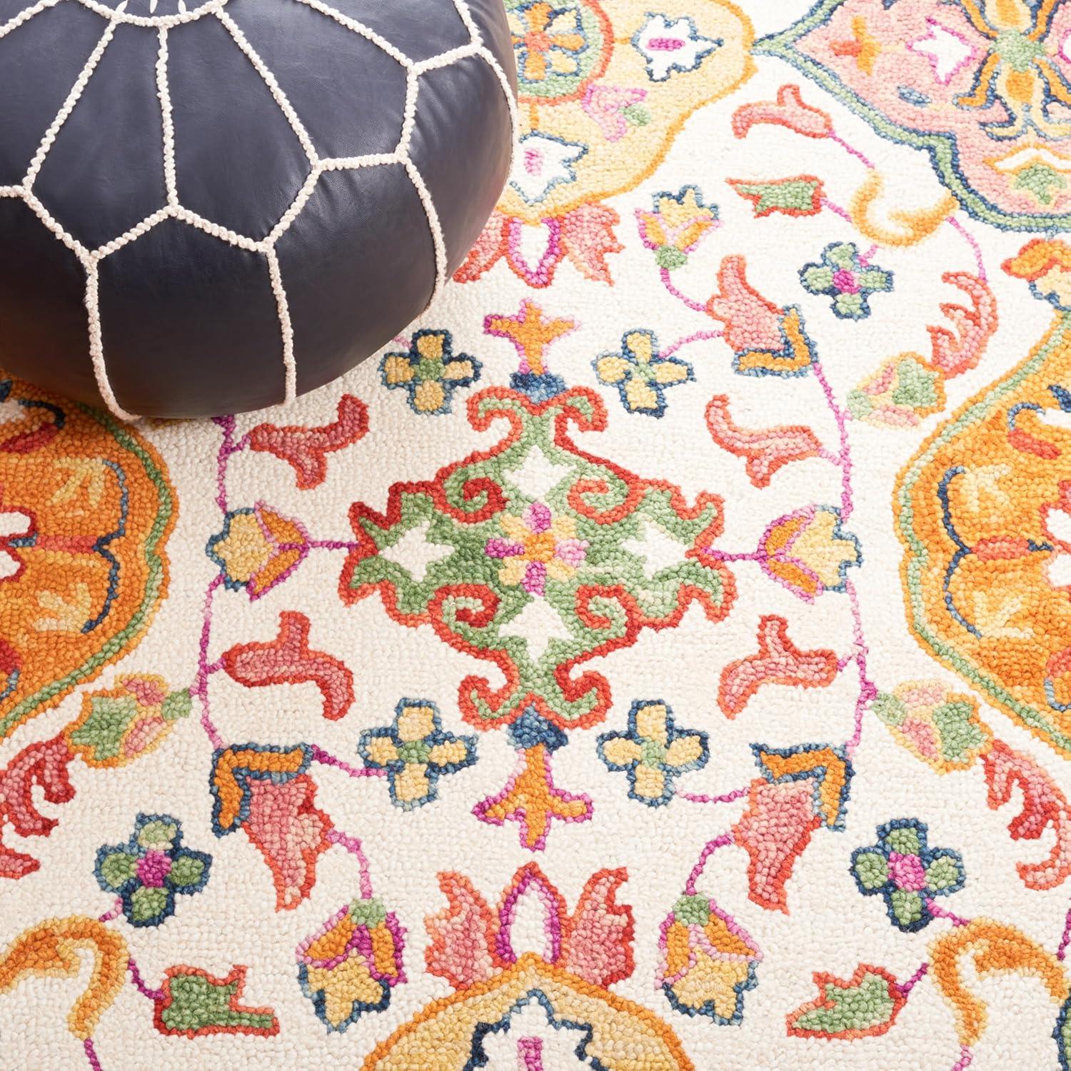 Blossom BLM456 Hand Tufted Accent Rug - Ivory/Multi - 2'x3' - Safavieh.