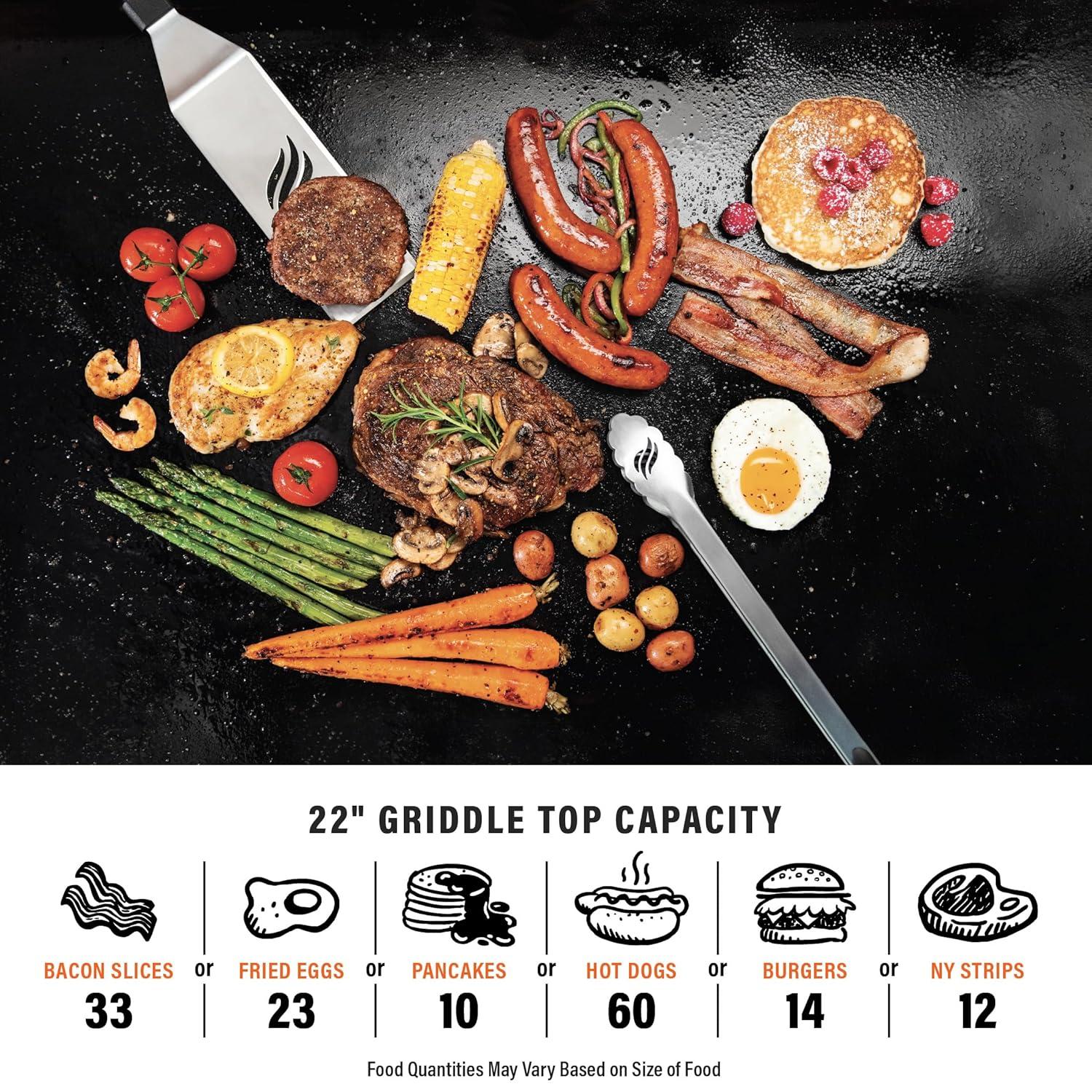 Blackstone 22" Original Omnivore Tabletop Griddle 2-Burner Liquid Propane Flat Top Grill