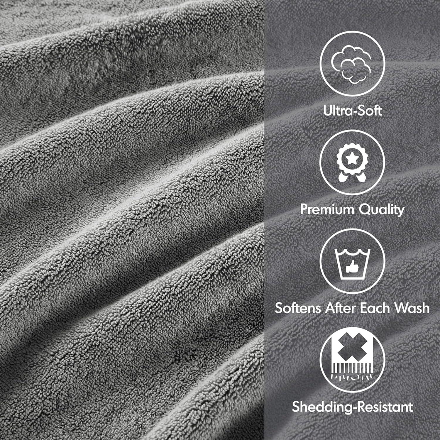 Madison Park Signature 800GSM Ultra-Soft 100% Cotton Absorbent Towel Set