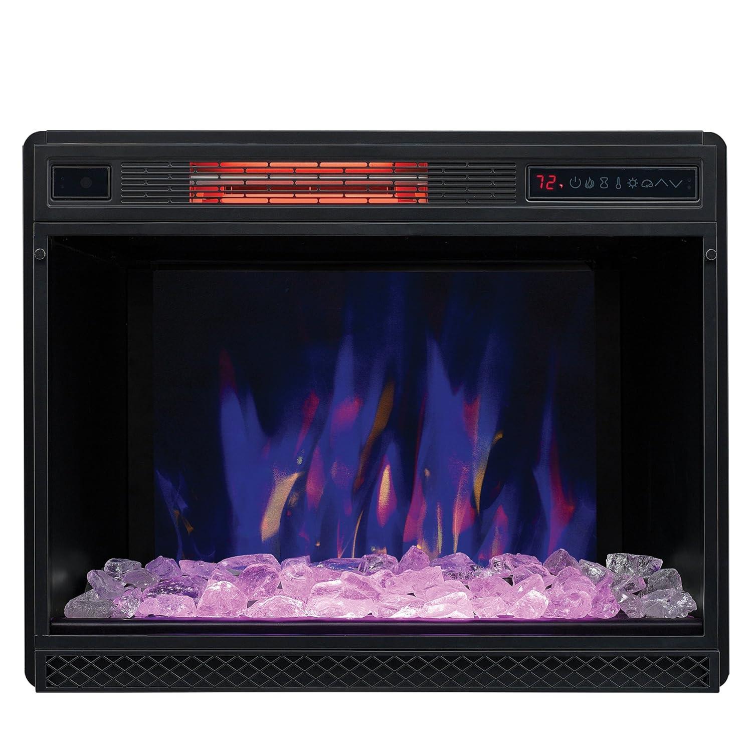ClassicFlame 3D Spectrafire Plus 28" Infrared Electric Fireplace Insert - Black, 28II042FGL