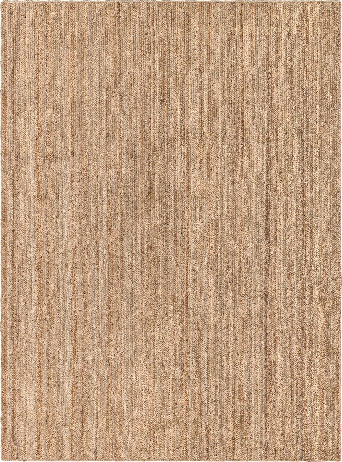 Unique Loom 8'x11' Braided Jute Dhaka Natural Indoor Area Rug