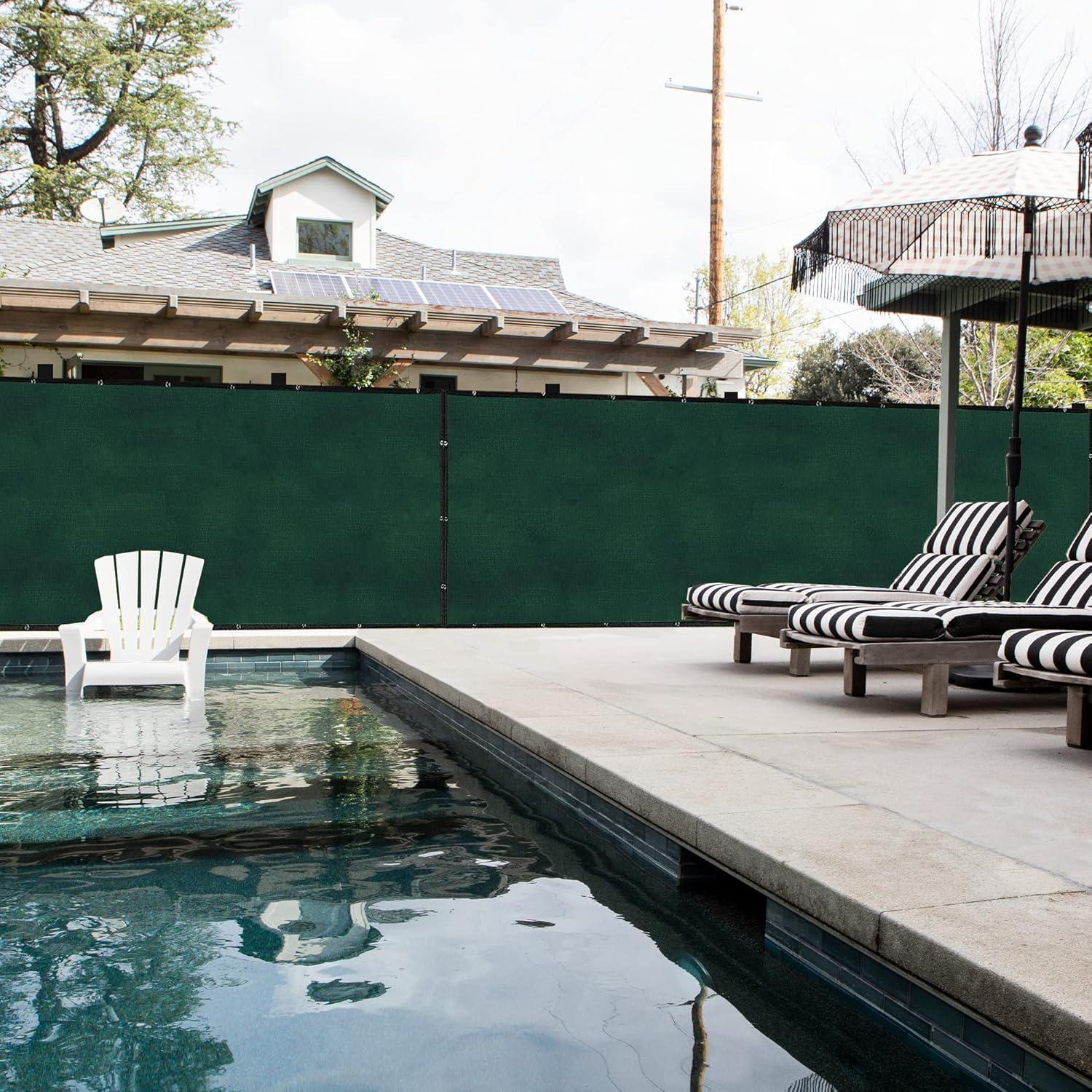 Green Polyethylene Garden Privacy Fence Screen with Reinforced Corners