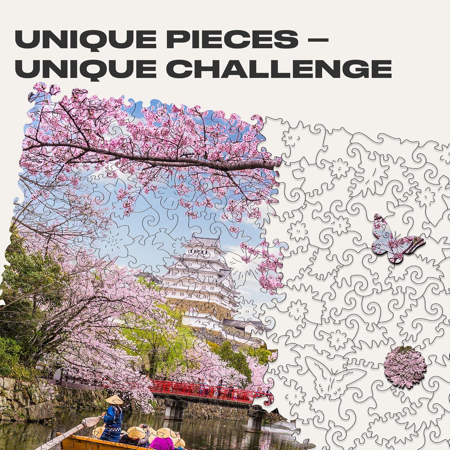 UNIDRAGON Wooden Puzzle Sakura 250 Pieces M Nature View