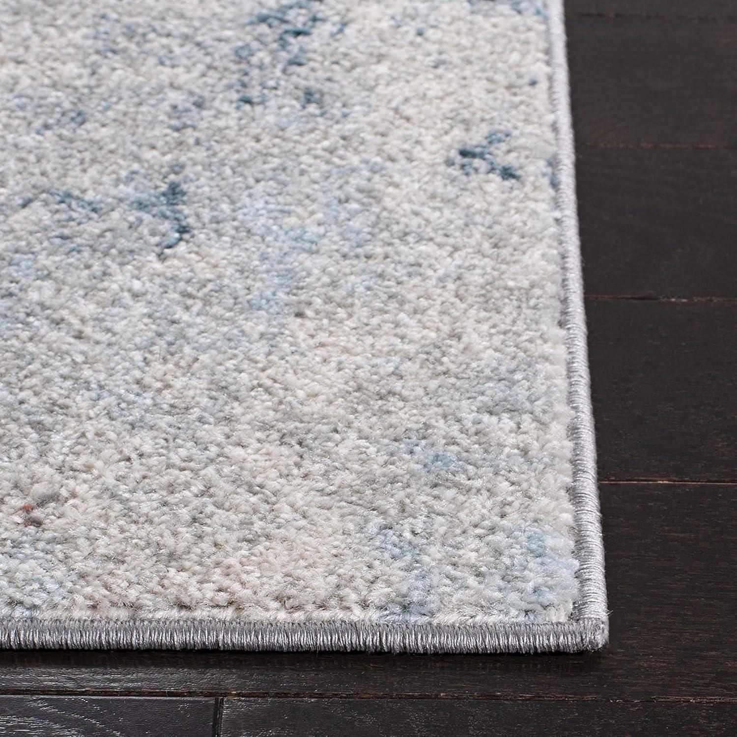 Tulum TUL209 Power Loomed Area Rug - Light Blue/Ivory - 3'x3' - Safavieh.